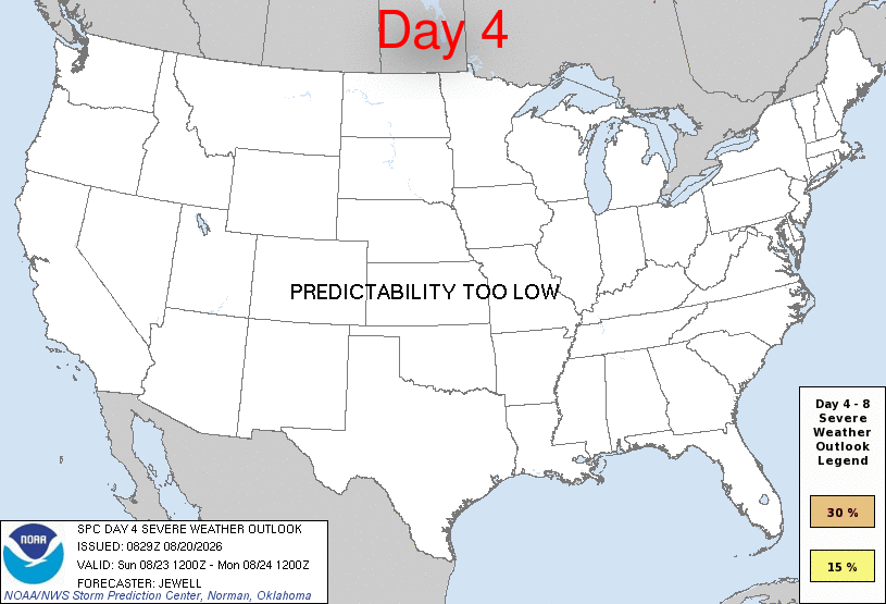 SPC Day 4–8 Severe Weather Outlook